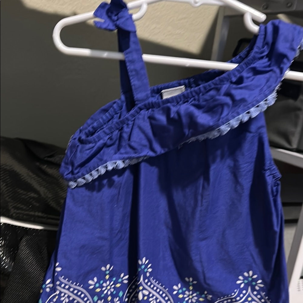 Kids Blue off shoulder Sleeveless Top